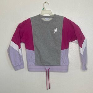 PELOTON Women’s Chic Fabric Mix Cotton/ Nylon Pullover Sweatshirt/Sweater Size S
